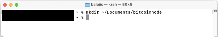 Terminal showing mkdir command execution