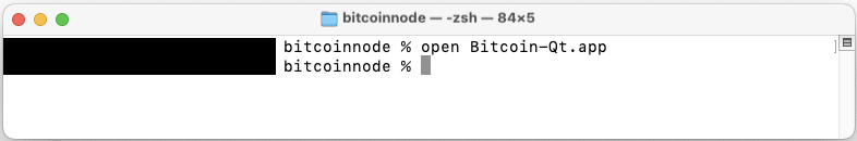 Image showing the starting of the Bitcoin Core Qt app