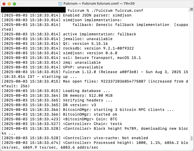 Image showing Fulcrum running in Terminal
